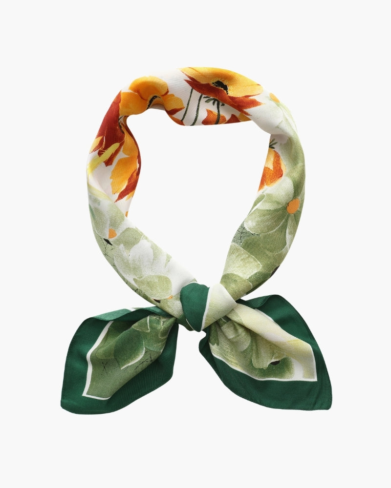 Old Money Impressionist Garden Scarf