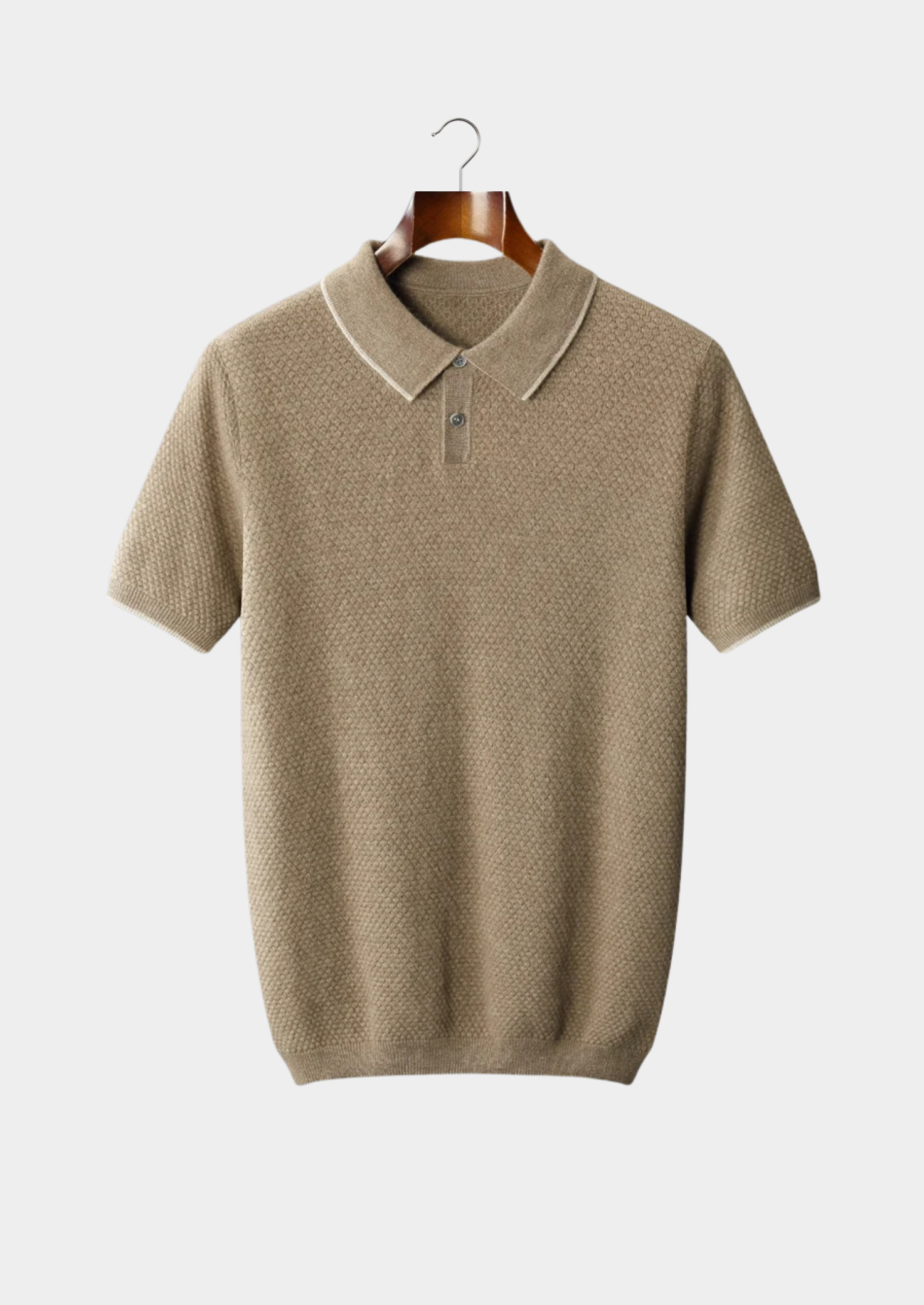 PREMIUM CASHMERE TWO-TONE POLO