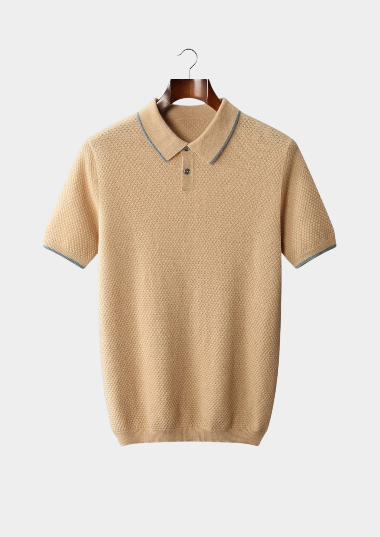 PREMIUM CASHMERE TWO-TONE POLO