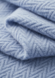 PREMIUM CASHMERE ZIGZAG BUTTON SWEATER