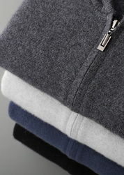 PREMIUM CASHMERE ZIPPER HOODIE