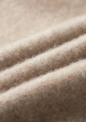 PREMIUM CASHMERE TWO TONE ZIP CARDIGAN