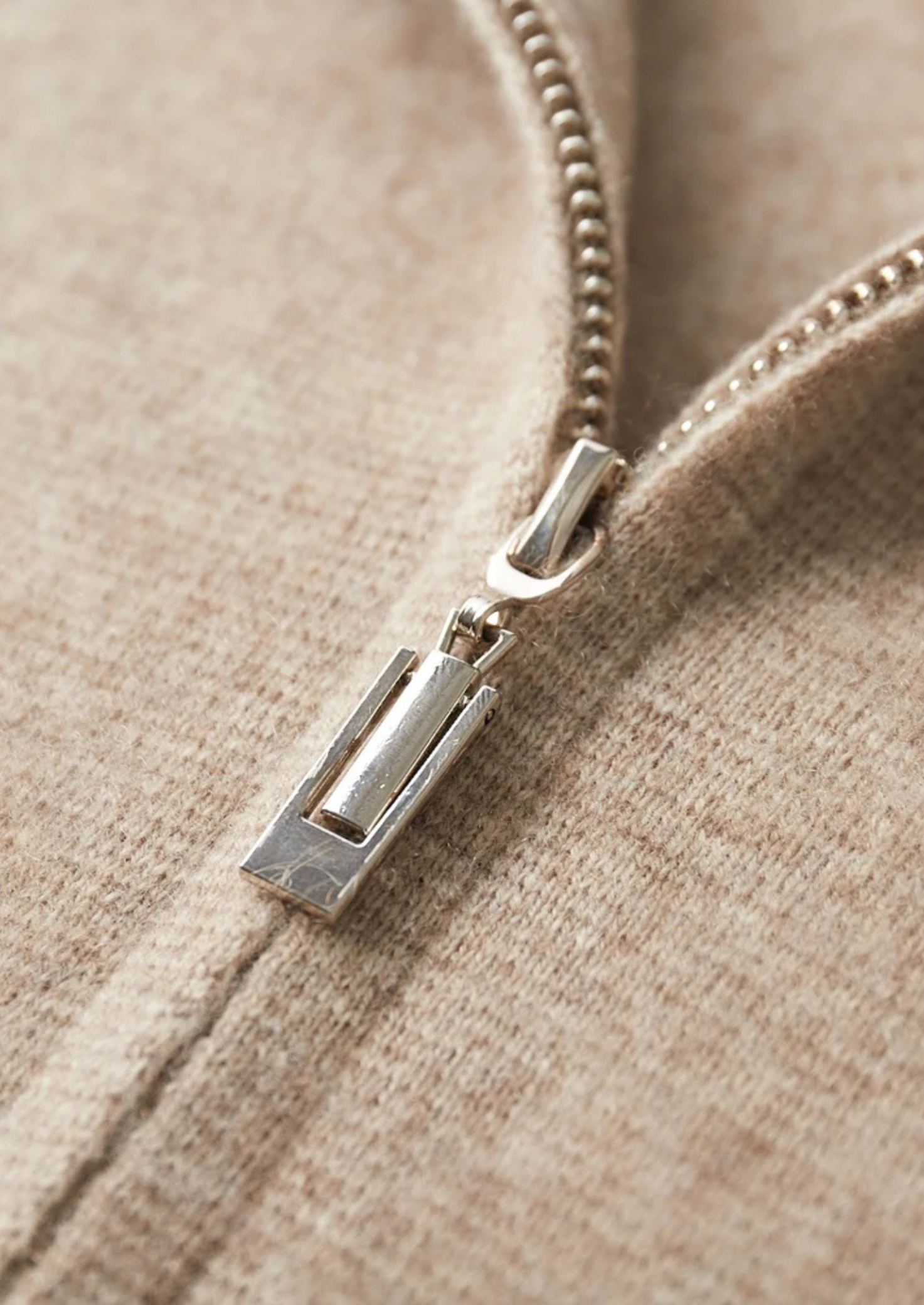 PREMIUM CASHMERE ZIPPER CARDIGAN