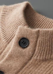 PURE CASHMERE BUTTON OVERSHIRT