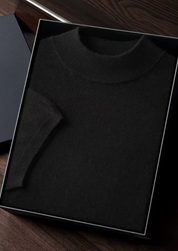 PREMIUM CASHMERE MOCK NECK T-SHIRT