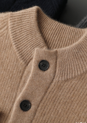 PURE CASHMERE BUTTON OVERSHIRT