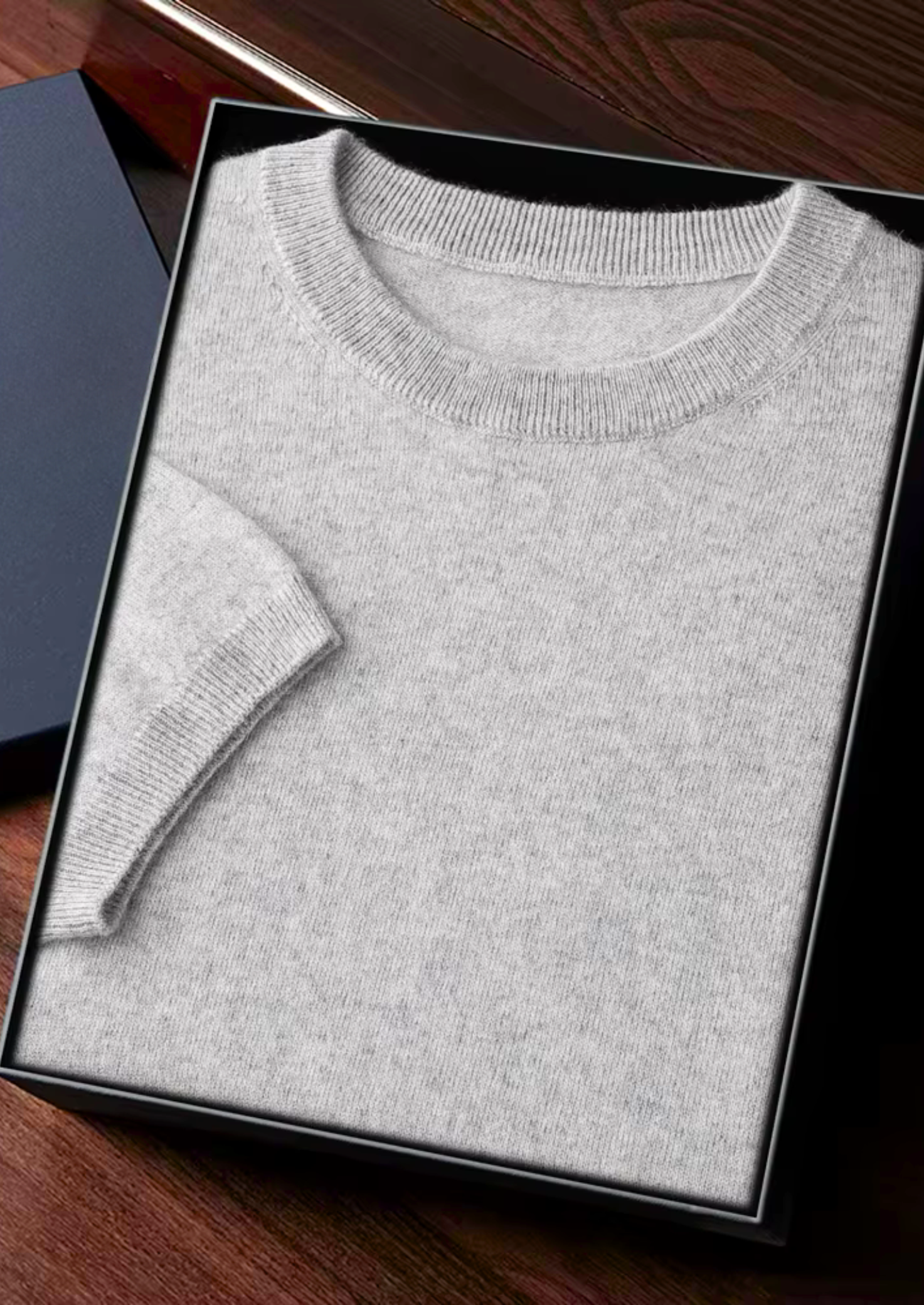 PREMIUM CASHMERE CLASSIC CREWNECK T-SHIRT