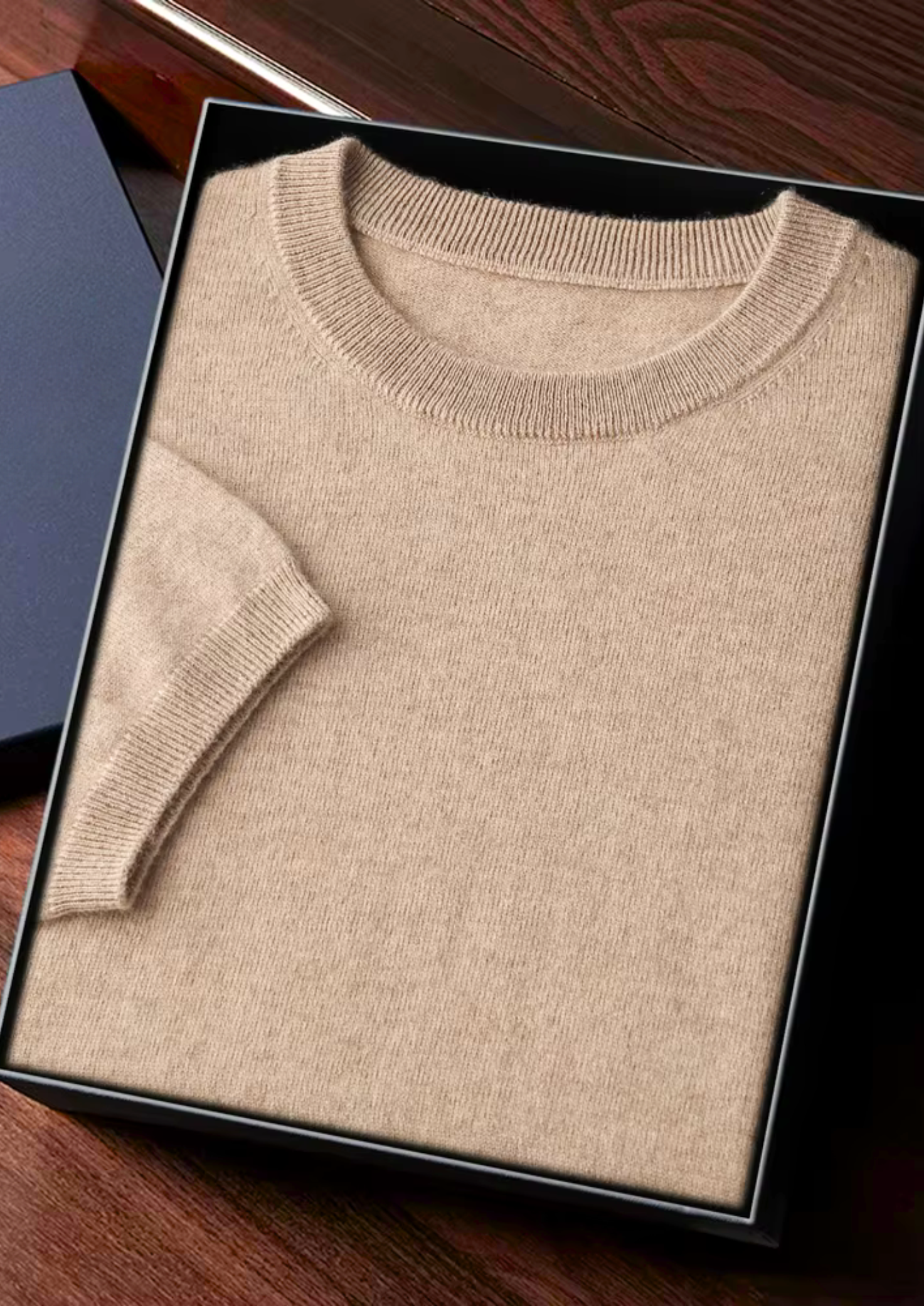 PREMIUM CASHMERE CLASSIC CREWNECK T-SHIRT