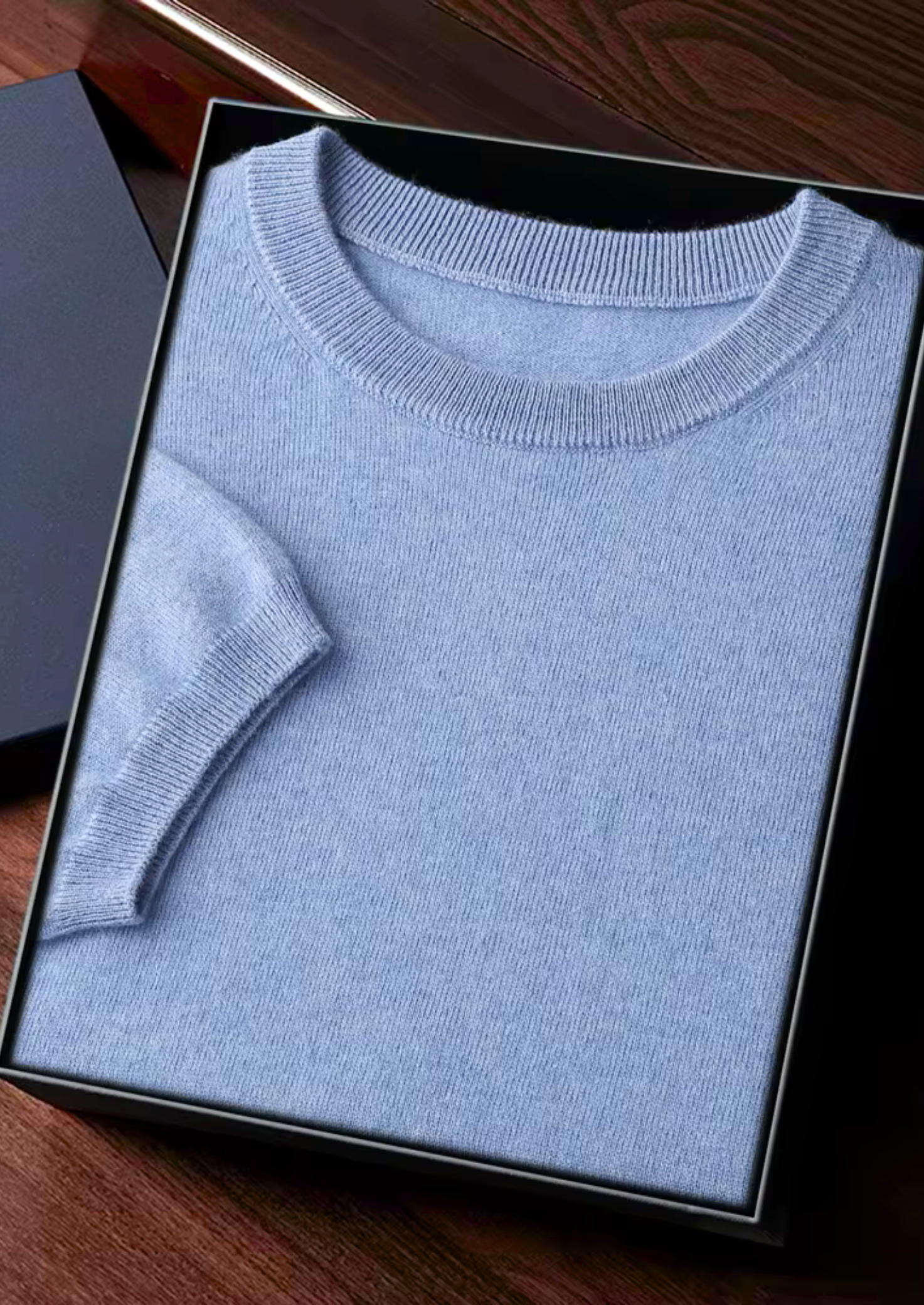 PREMIUM CASHMERE CLASSIC CREWNECK T-SHIRT