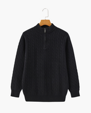 100% Cashmere Woven Half Zip