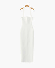 Halter Neck Slim Fit Maxi Dress