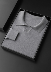 PREMIUM CASHMERE BUTTONLESS SWEATER POLO