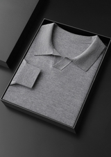 PREMIUM CASHMERE BUTTONLESS SWEATER POLO
