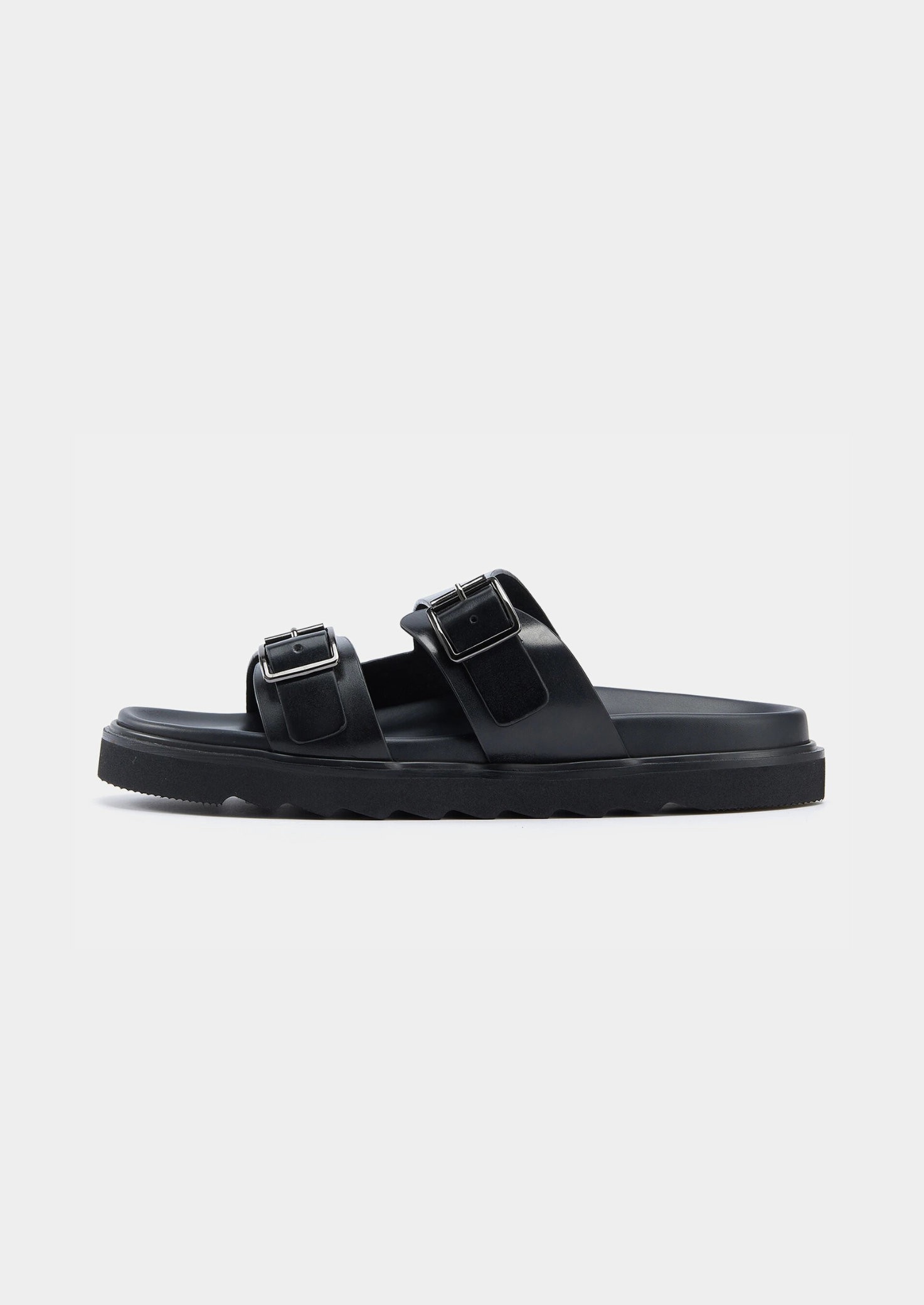 DOUBLE BUCKLE RESORT SANDAL - Black