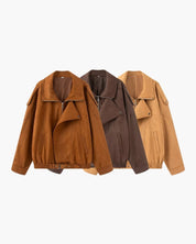 Vintage Suede Drape Jacket