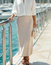 Old Money Silk Skirt