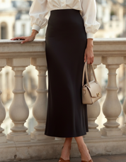 Old Money Silk Skirt