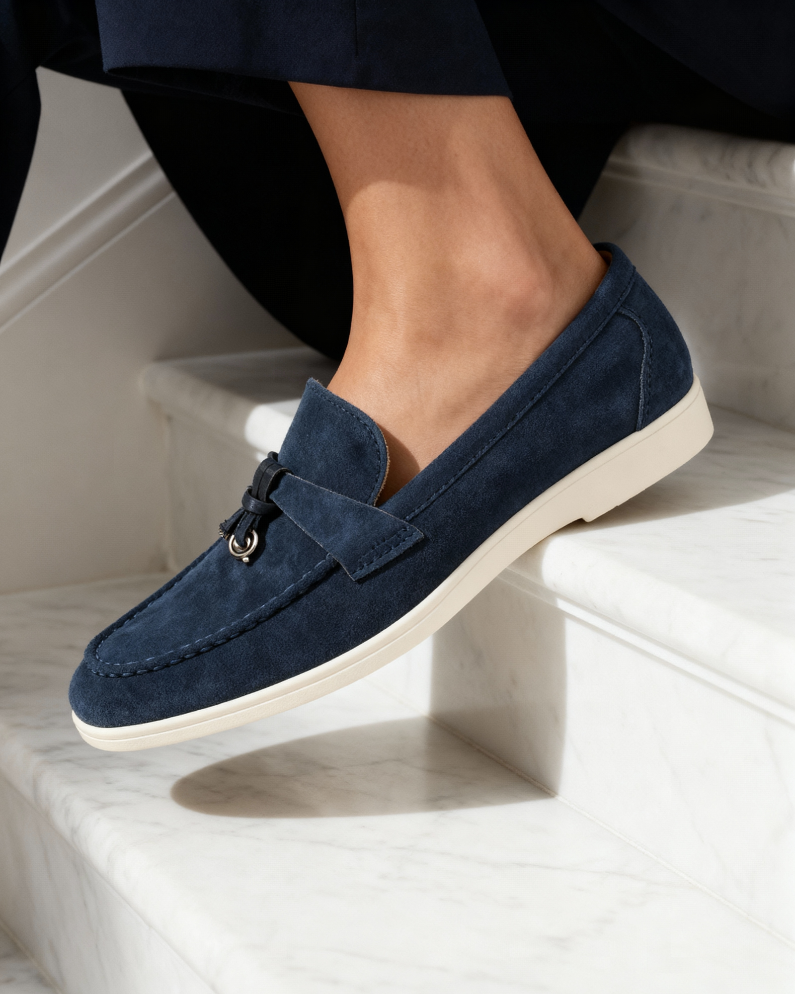 Old Money Suede Lady Loafers