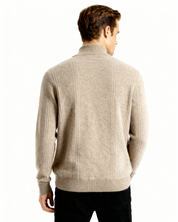 100% Cashmere Ribbed Half Zip